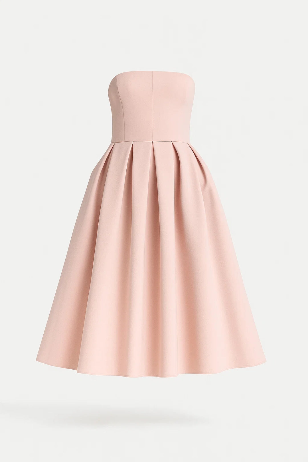 Elegantes Schulterfreies Kleid – Faltendetails für mühelosen Stil