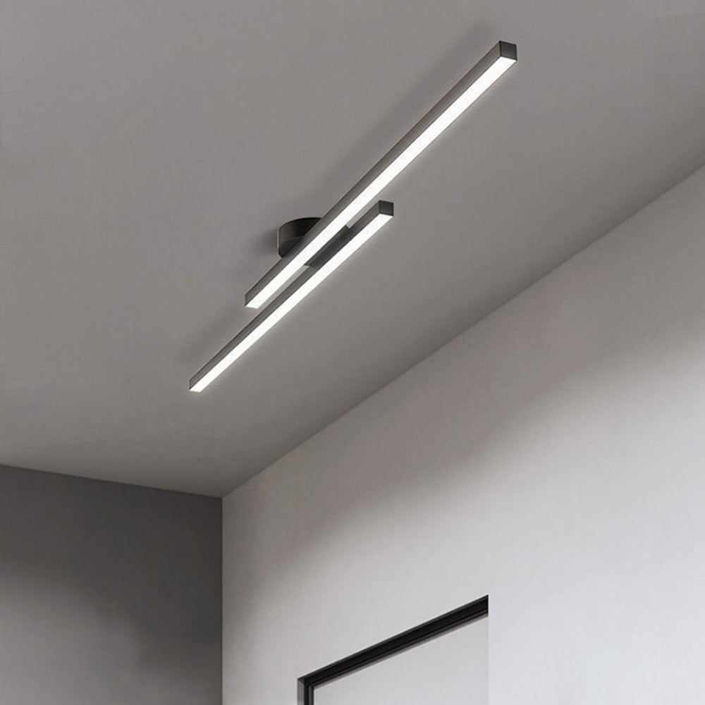 Moderne Aluminium LED Deckenleuchte – Elegante Halbbündige Langstreifen