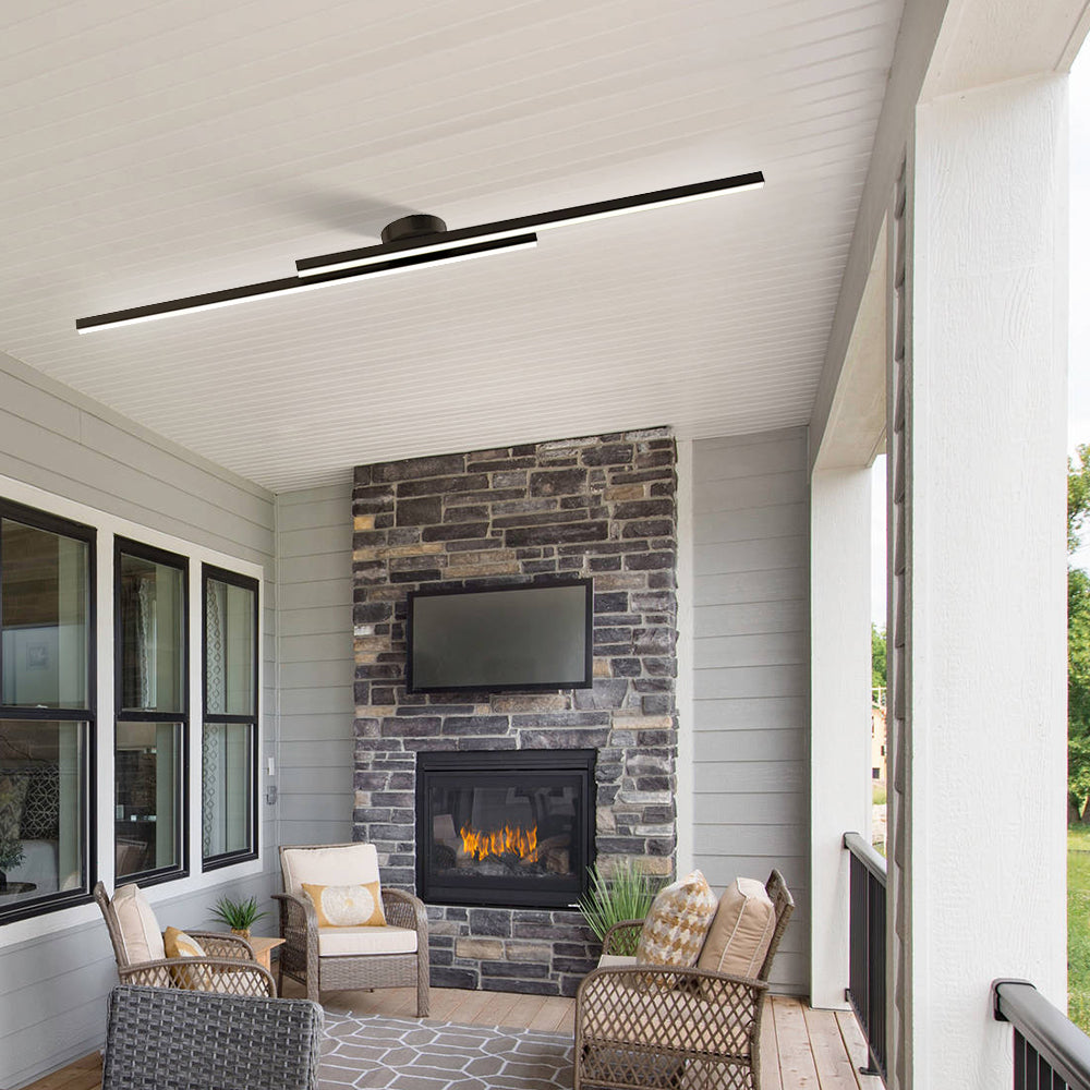 Moderne Aluminium LED Deckenleuchte – Elegante Halbbündige Langstreifen