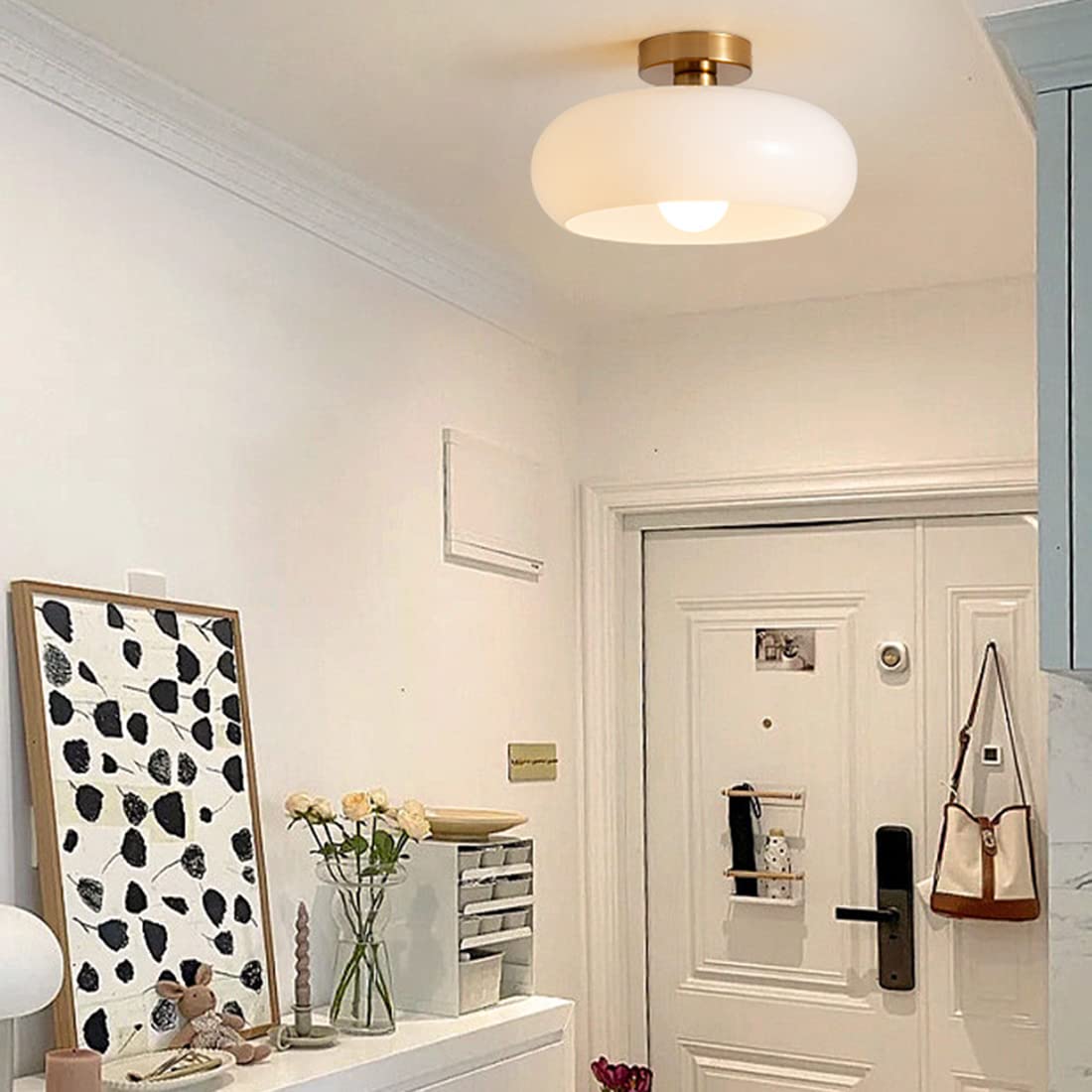 Elegante Vintage Deckenleuchte aus Glas – Gemütliche Atmosphäre für Ihr Wohnzimmer