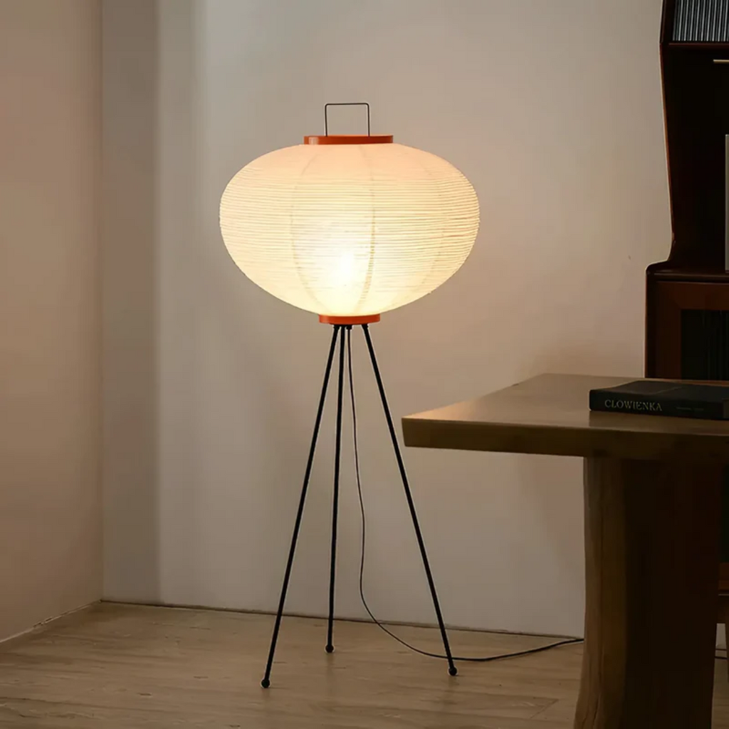 Wabi Sabi LED Lampe aus Reispapier – Gemütliches Zen-Ambiente