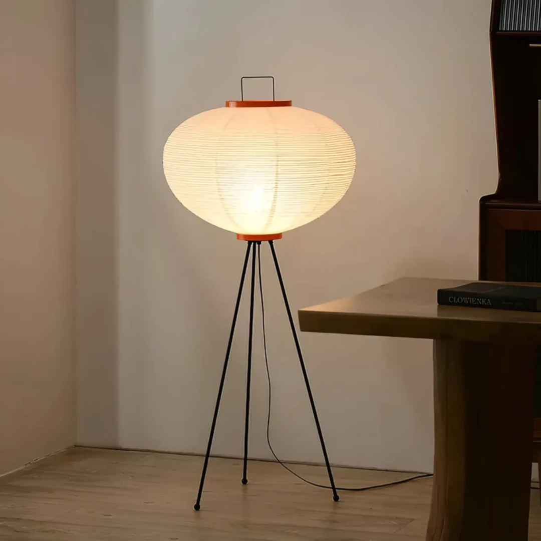 Wabi Sabi LED Lampe aus Reispapier – Gemütliches Zen-Ambiente
