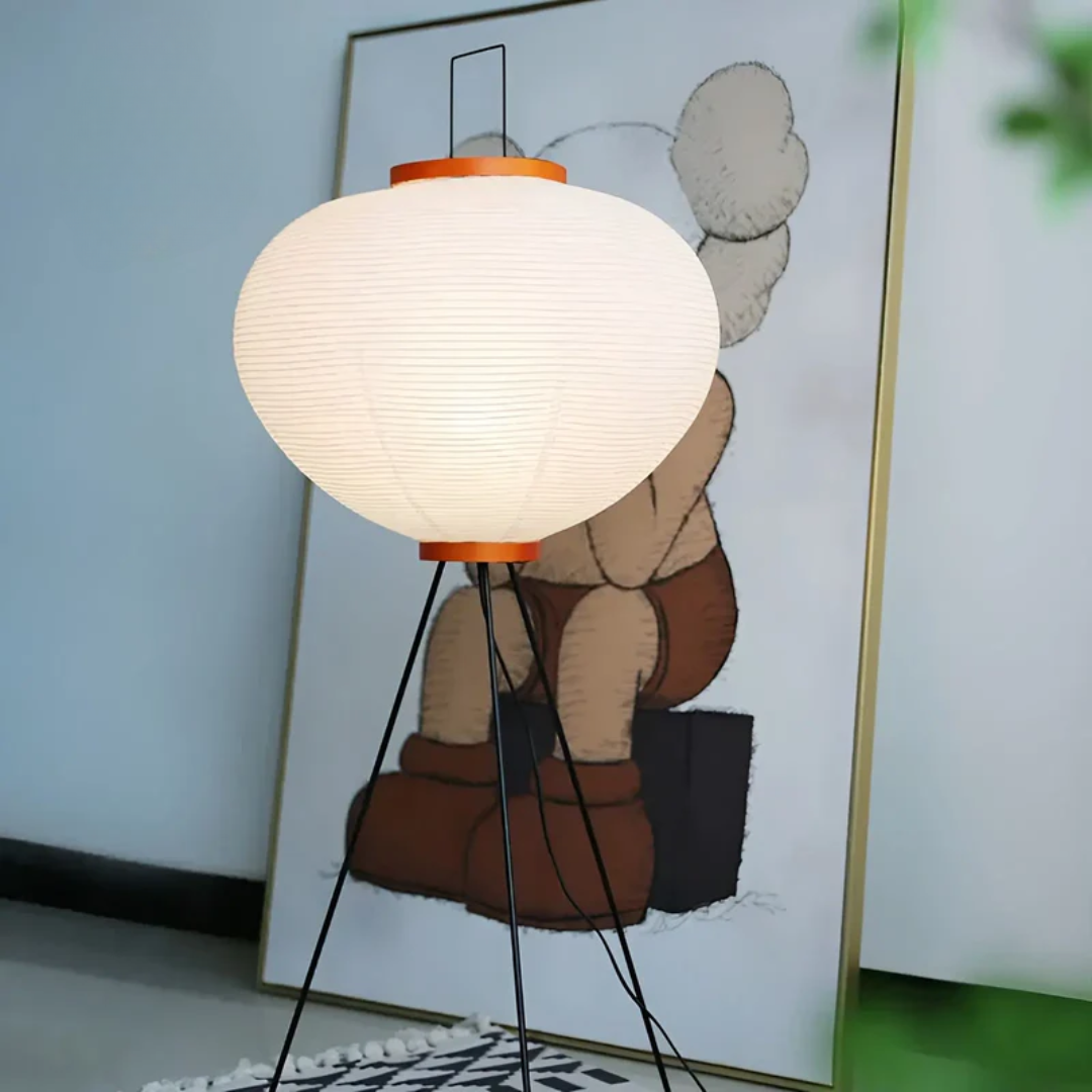 Wabi Sabi LED Lampe aus Reispapier – Gemütliches Zen-Ambiente