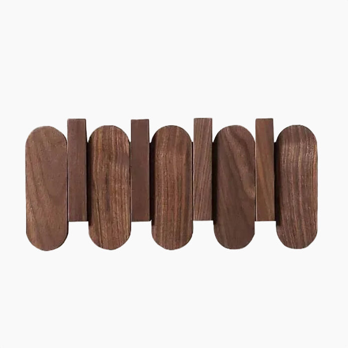 Walnuss-Garderobe mit Haken – Stilvoller und praktischer Stauraum