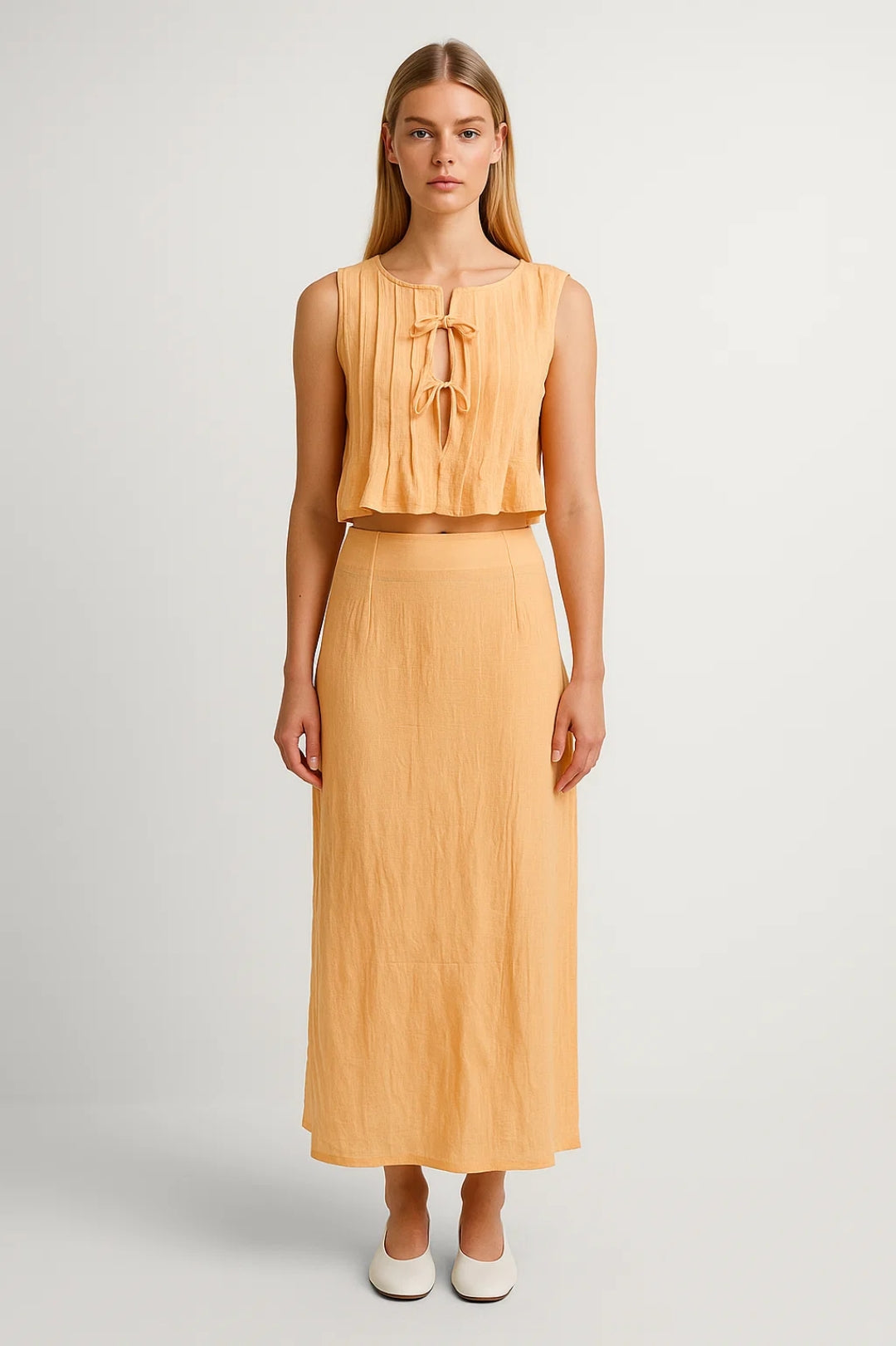 Ärmelloses Top mit Bindedetail – Mühelos eleganter Sommer-Look