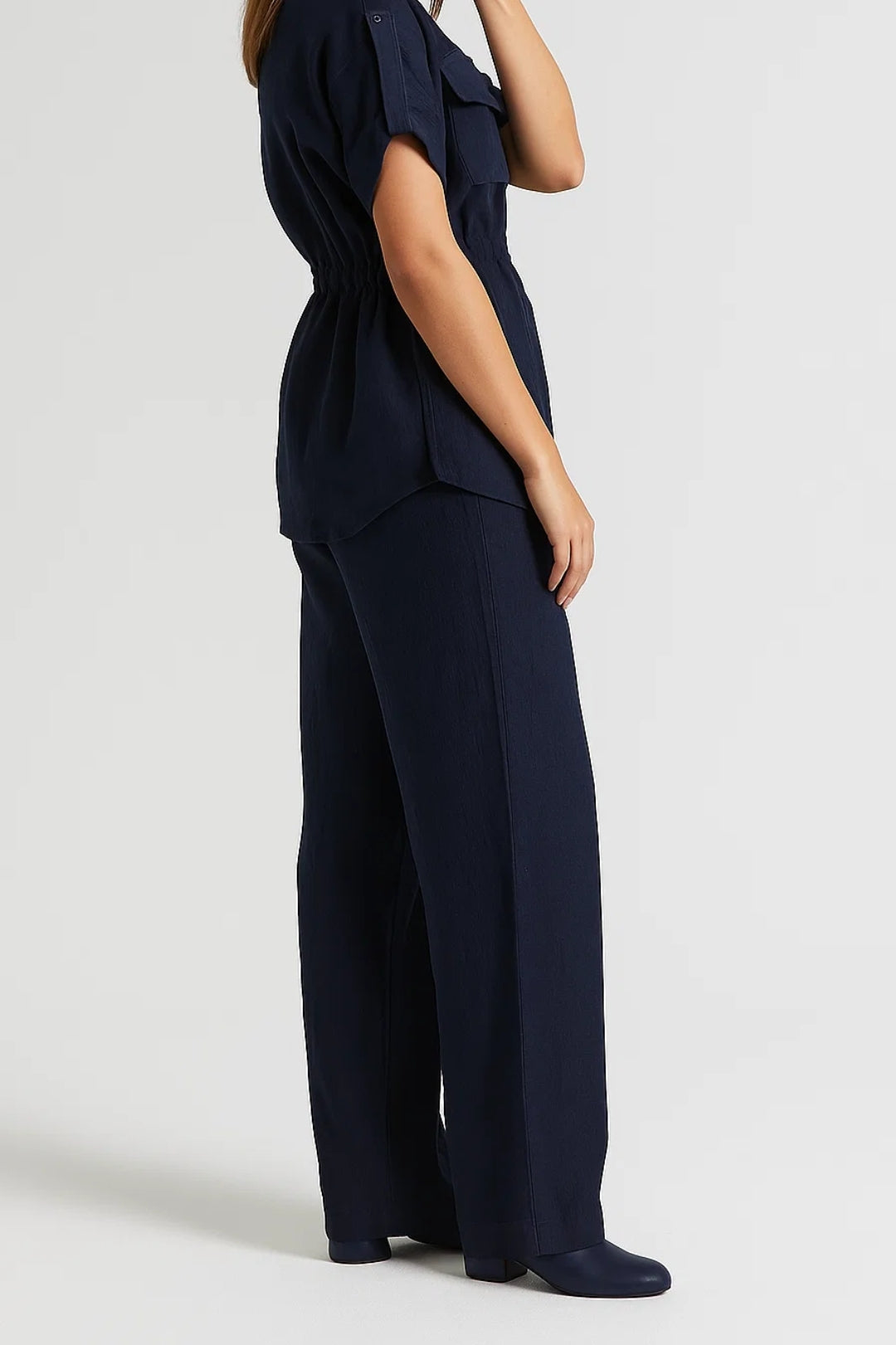 Elegantes Zweiteiliges Set | Kurzarm-Oberteil & Hose für mühelosen Stil