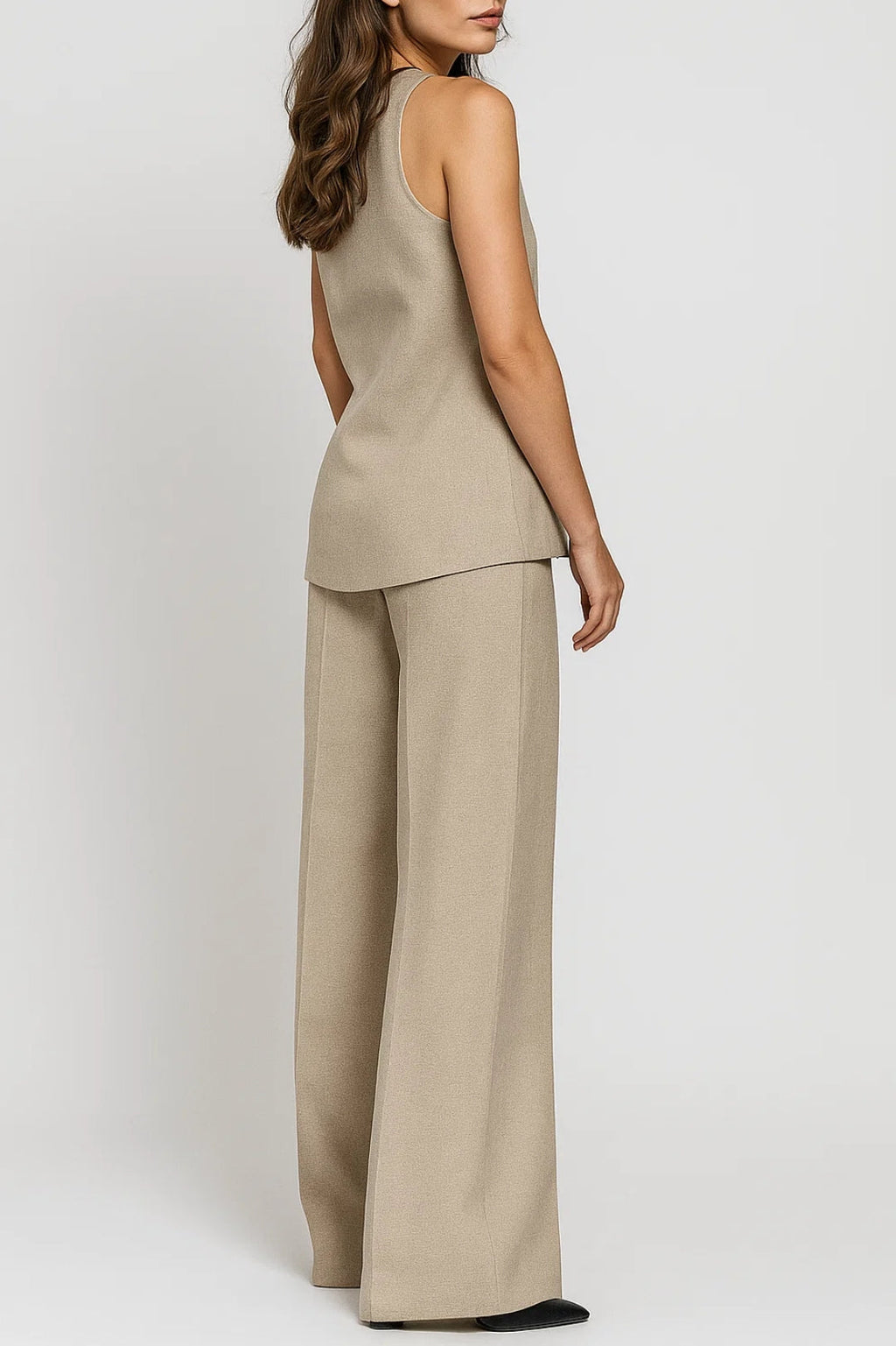 Elegantes Zweiteiliges Set – Lange Weste & Hose für mühelosen Stil