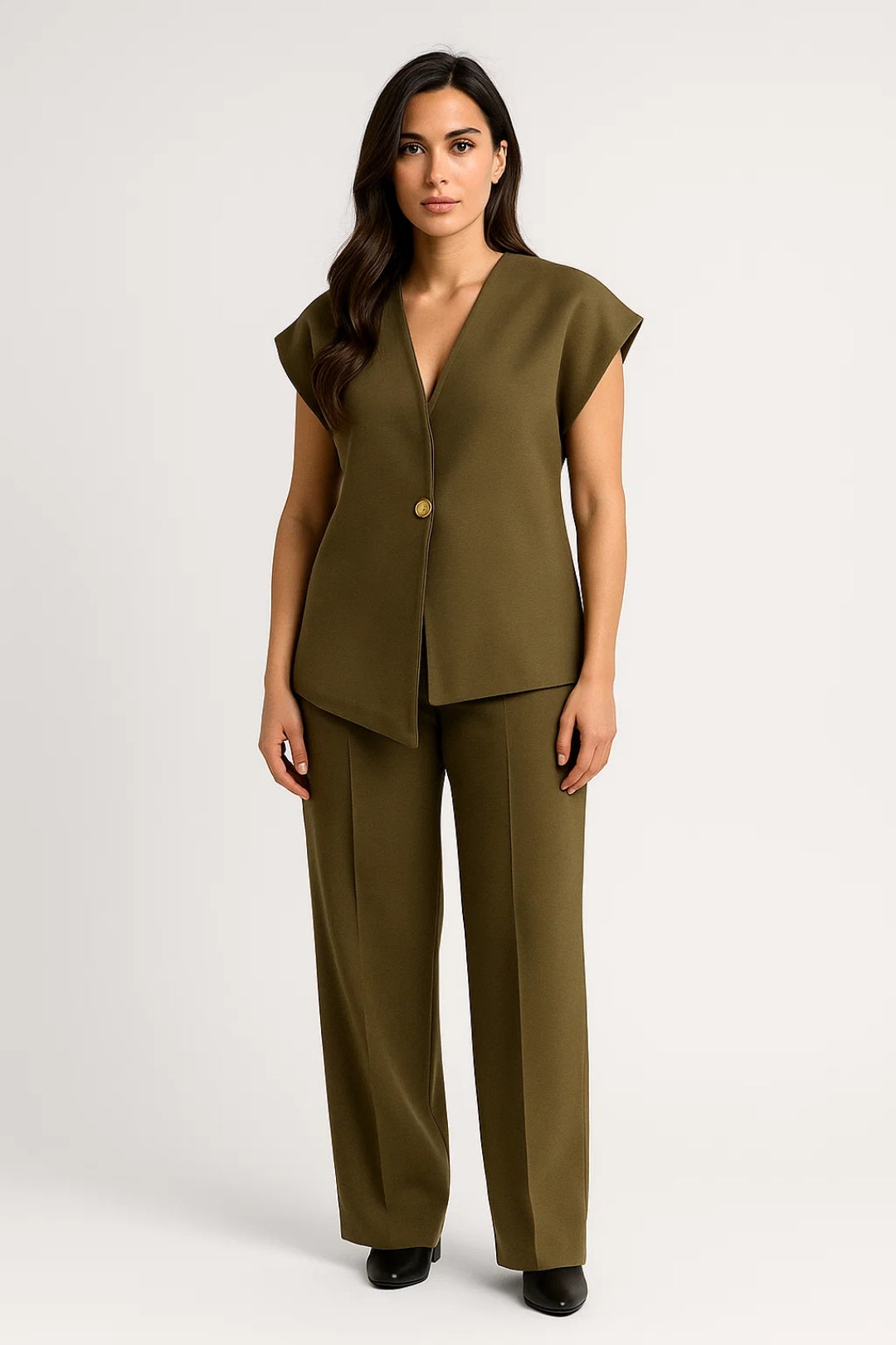 Elegantes Zweiteiliges Set | Ärmelloses Oberteil & Hose für mühelosen Stil