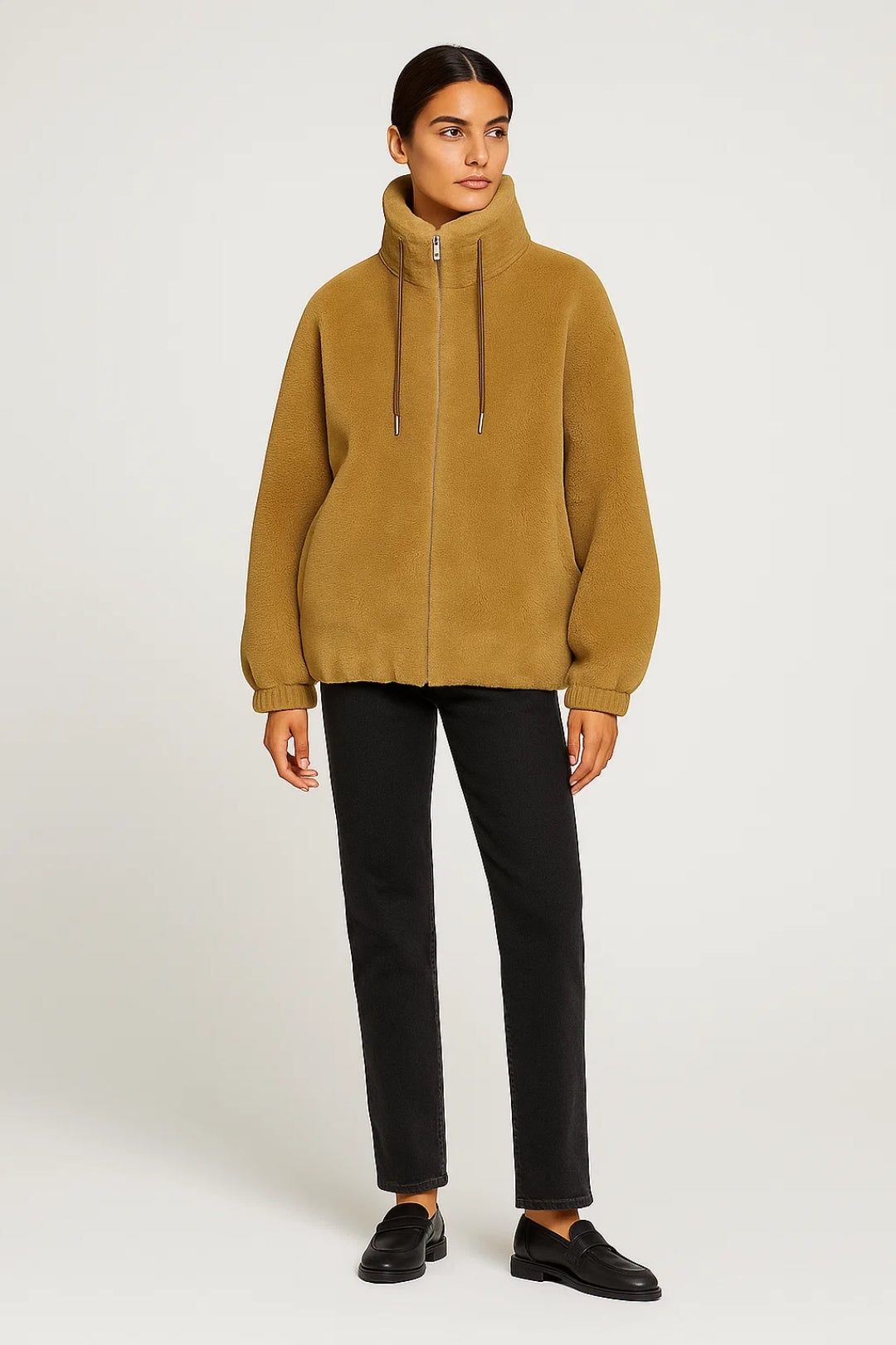 Kuschelige Damenjacke – Weich & Alltagstauglich mit Hohem Kragen