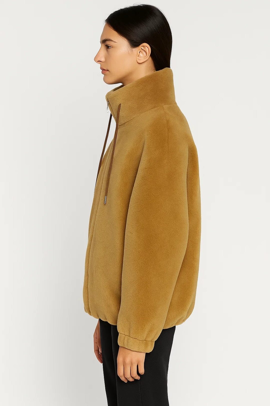Kuschelige Damenjacke – Weich & Alltagstauglich mit Hohem Kragen
