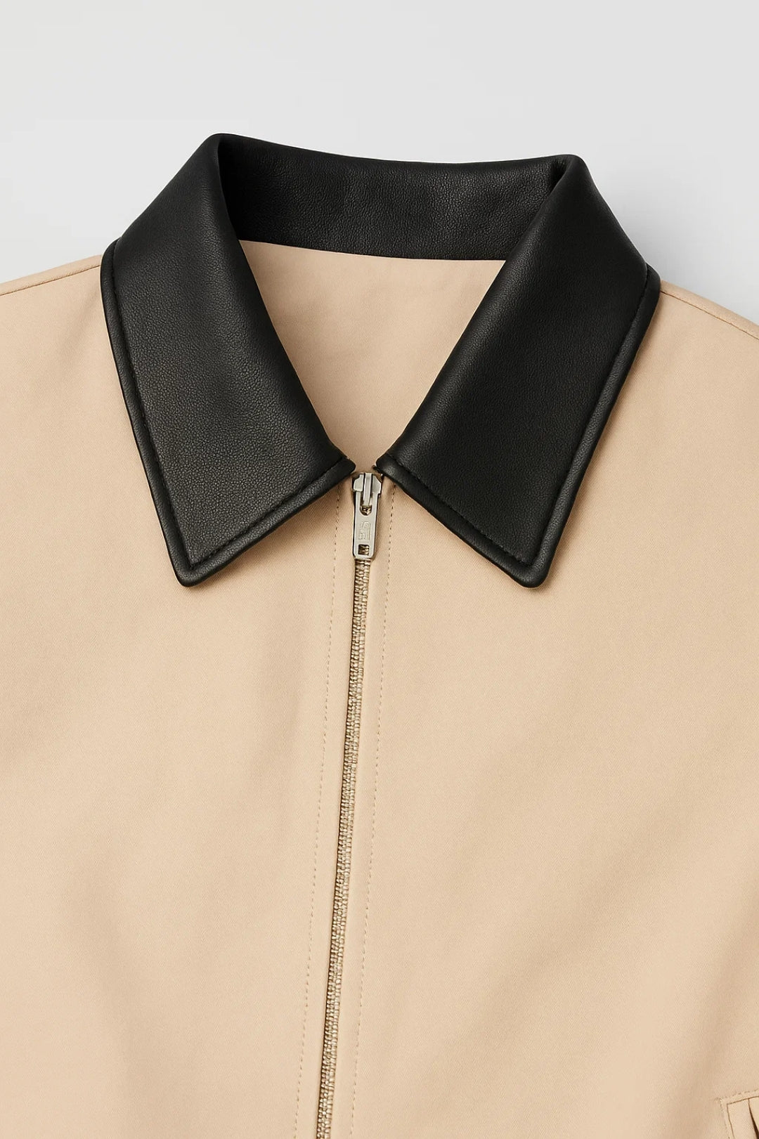 Elegante Damenjacke mit Kontrastkragen – Minimalistisch & Zeitlos