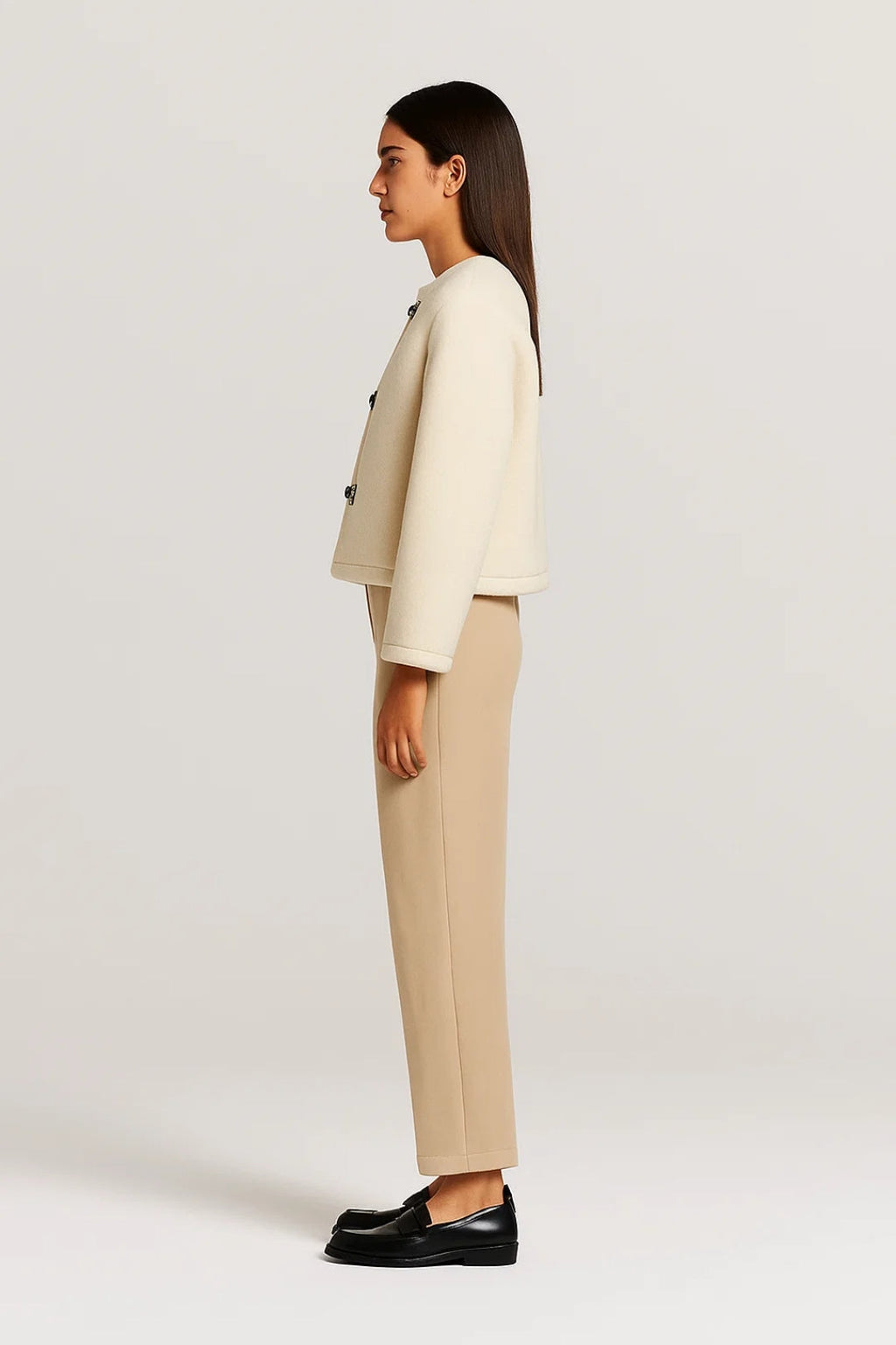 Elegante Kurze Jacke | Gerader Schnitt & Hakenverschluss für mühelosen Stil