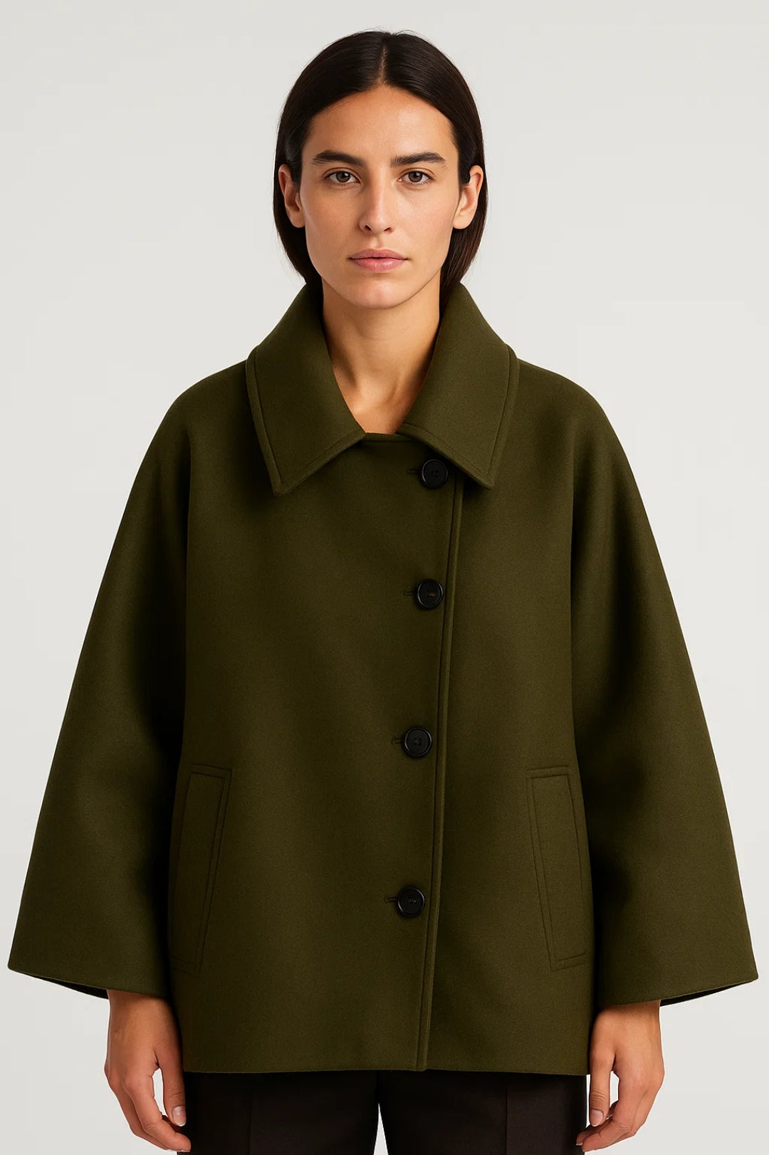 Elegante A-Linien-Jacke | Zeitloser Schnitt mit Knopfleiste