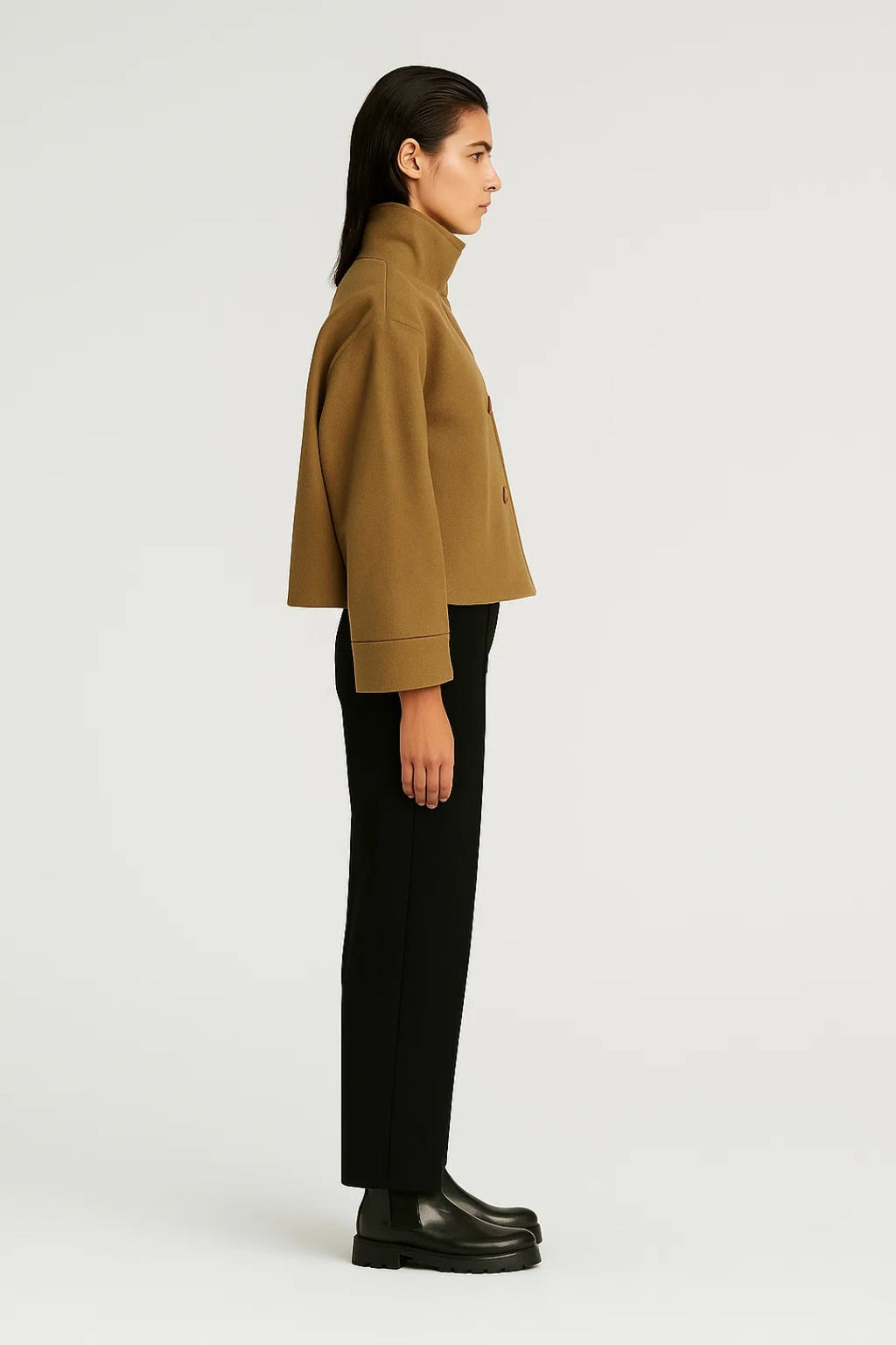 Elegante Kurzjacke mit Stehkragen – Müheloser Minimalismus für jeden Anlass