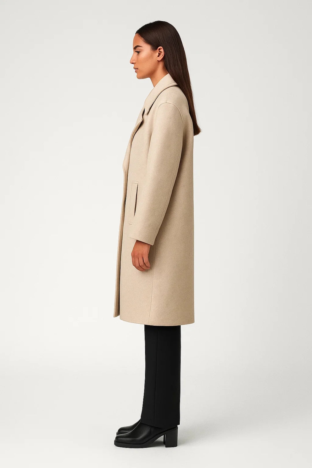 Eleganter Langer Mantel | Gemütlicher Oversized-Stil | Doppelreihig