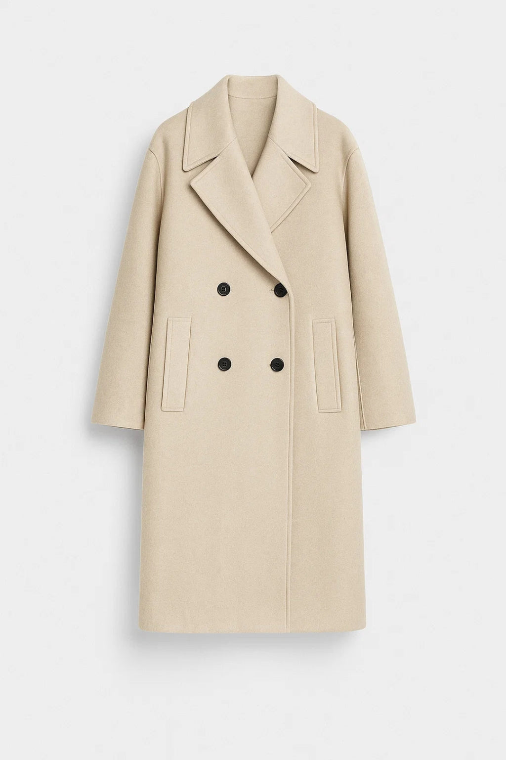 Eleganter Langer Mantel | Gemütlicher Oversized-Stil | Doppelreihig