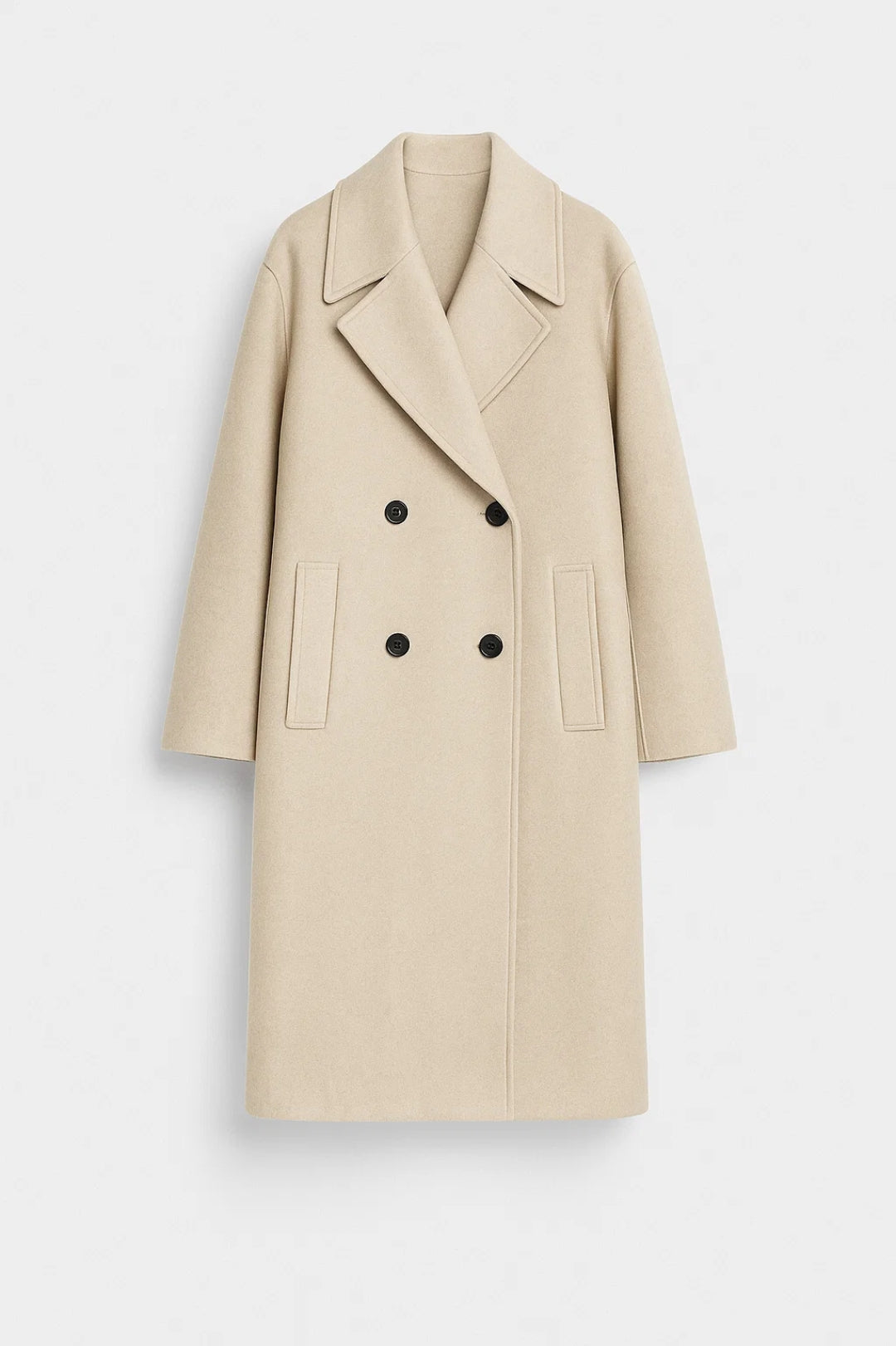 Eleganter Langer Mantel | Gemütlicher Oversized-Stil | Doppelreihig