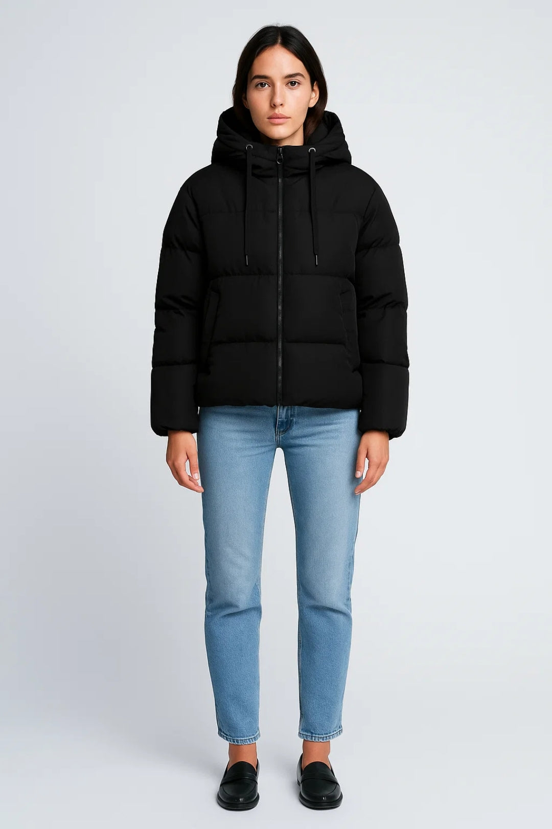 Warme Steppjacke mit Kapuze – Gemütlicher Komfort für kalte Tage