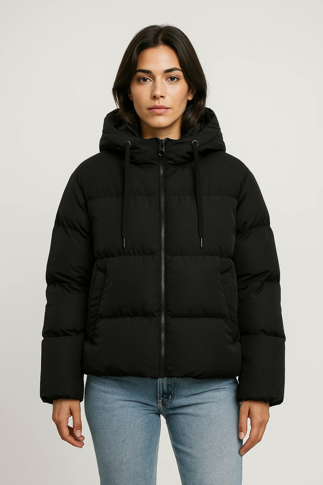 Warme Steppjacke mit Kapuze – Gemütlicher Komfort für kalte Tage