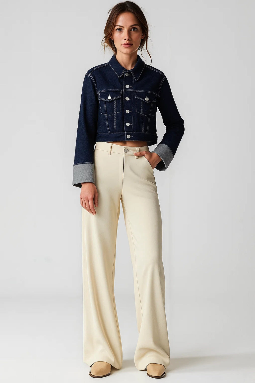 Stylische Jeansjacke – Dunkelblau für einen zeitlosen Denim-Look