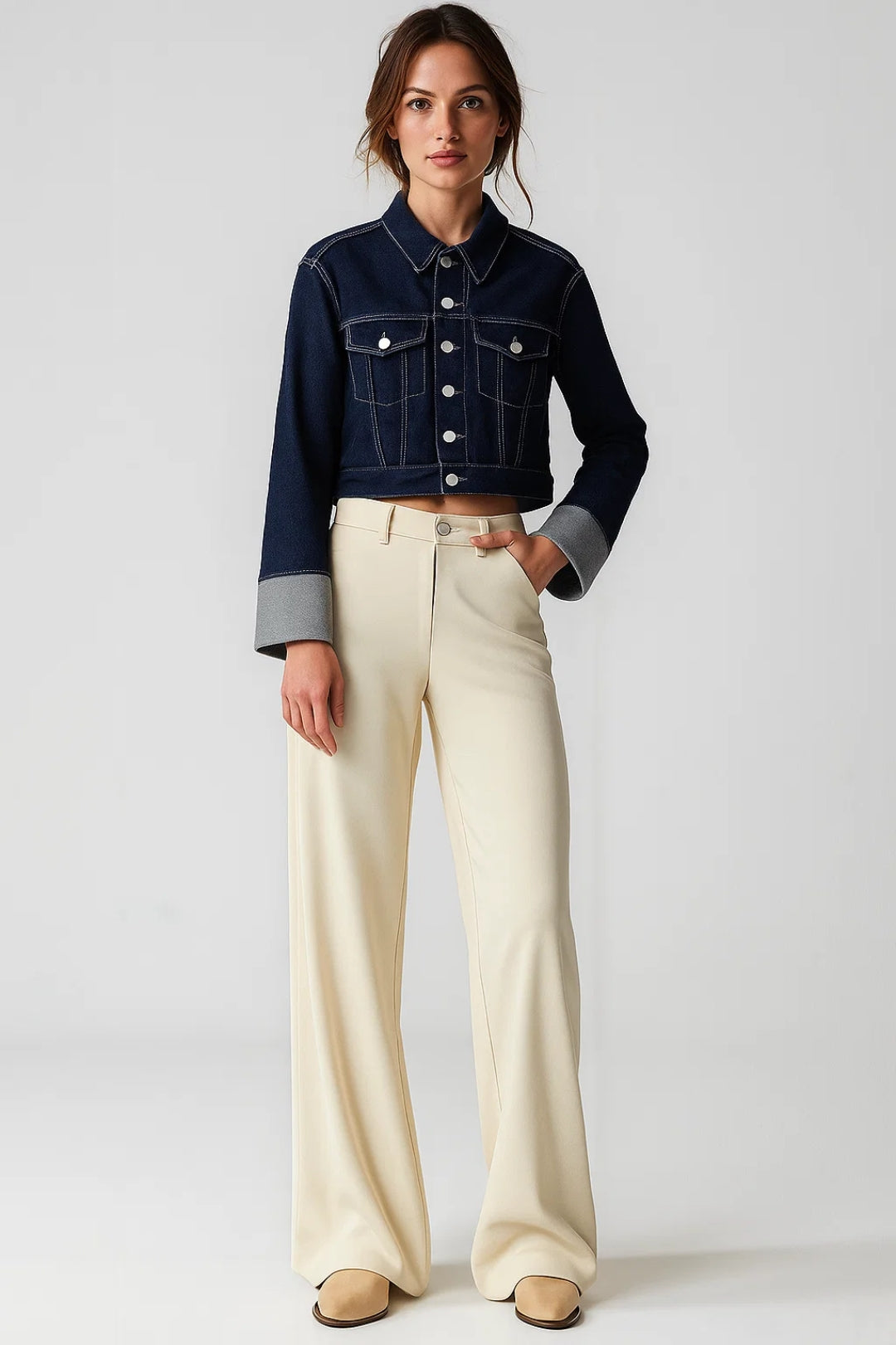 Stylische Jeansjacke – Dunkelblau für einen zeitlosen Denim-Look