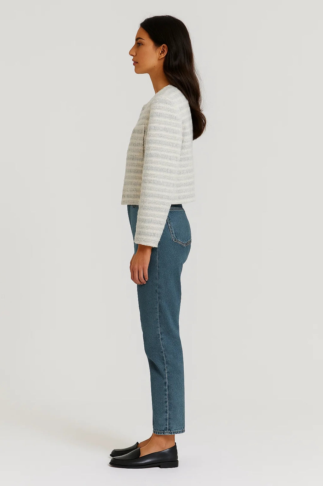 Elegante Bouclé-Jacke | Kurz geschnitten | Perlenknöpfe für stilvolle Auftritte