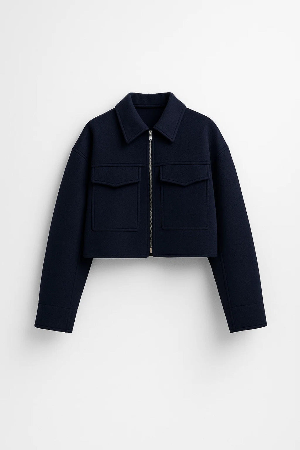 Dunkelblaue Kurzjacke – Eleganter Stil für mühelose Outfits