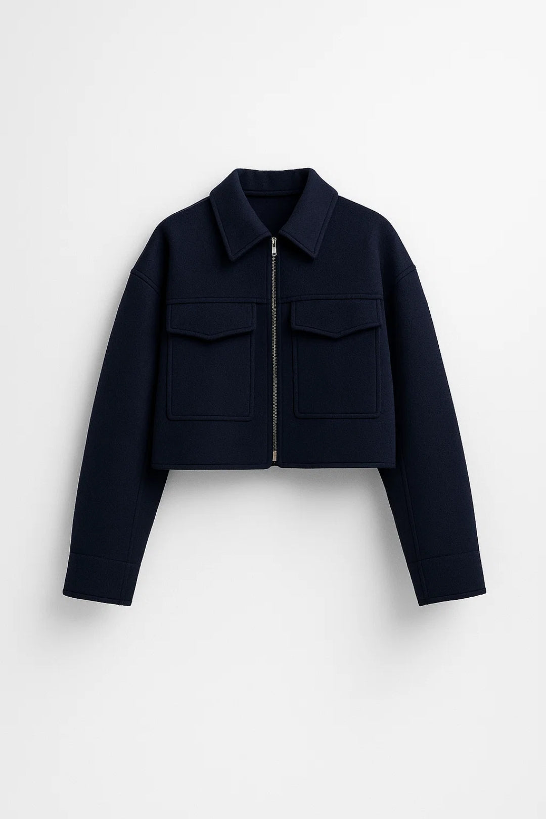 Dunkelblaue Kurzjacke – Eleganter Stil für mühelose Outfits