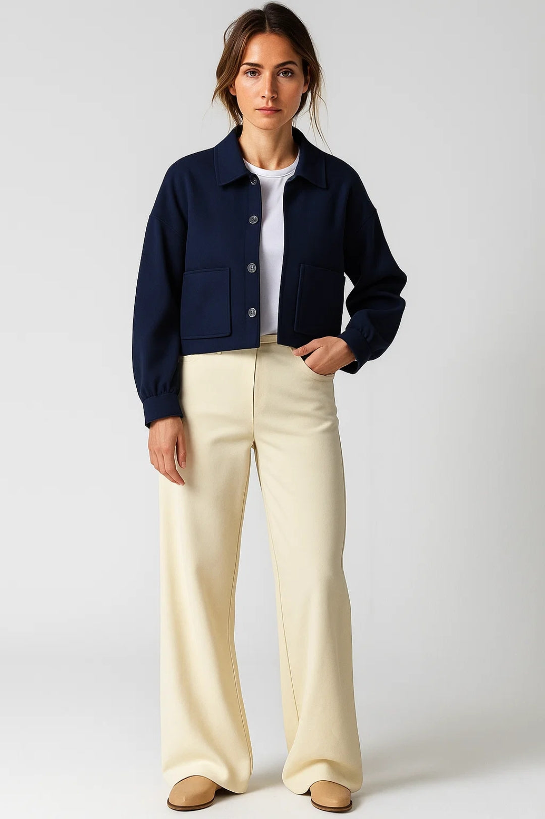 Stilvolle Kurzjacke | Gemütlicher Cropped Fit | Zeitloser Chic für Jeden Tag