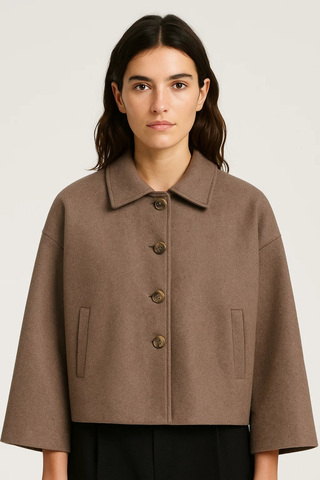 Stilvolle Kurzjacke mit Hemdkragen – Eleganter Look für jeden Anlass