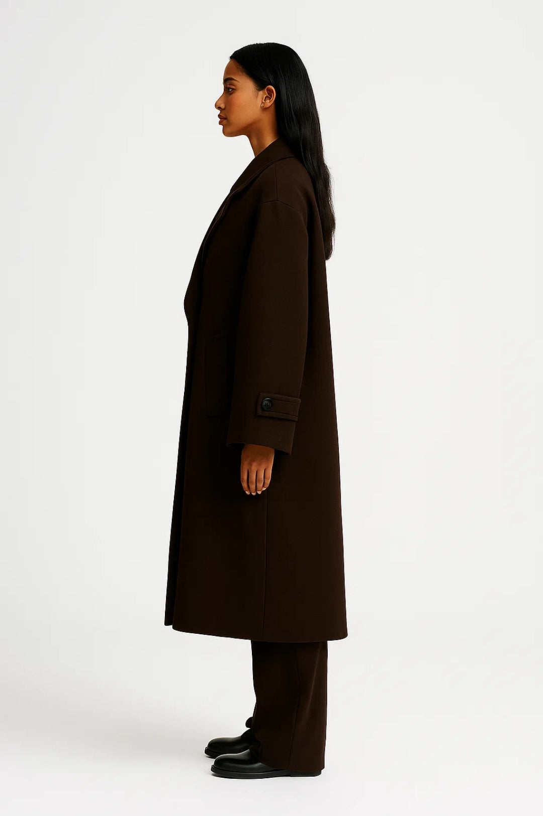 Eleganter Langer Mantel | Gemütlicher Schnitt mit Reverskragen