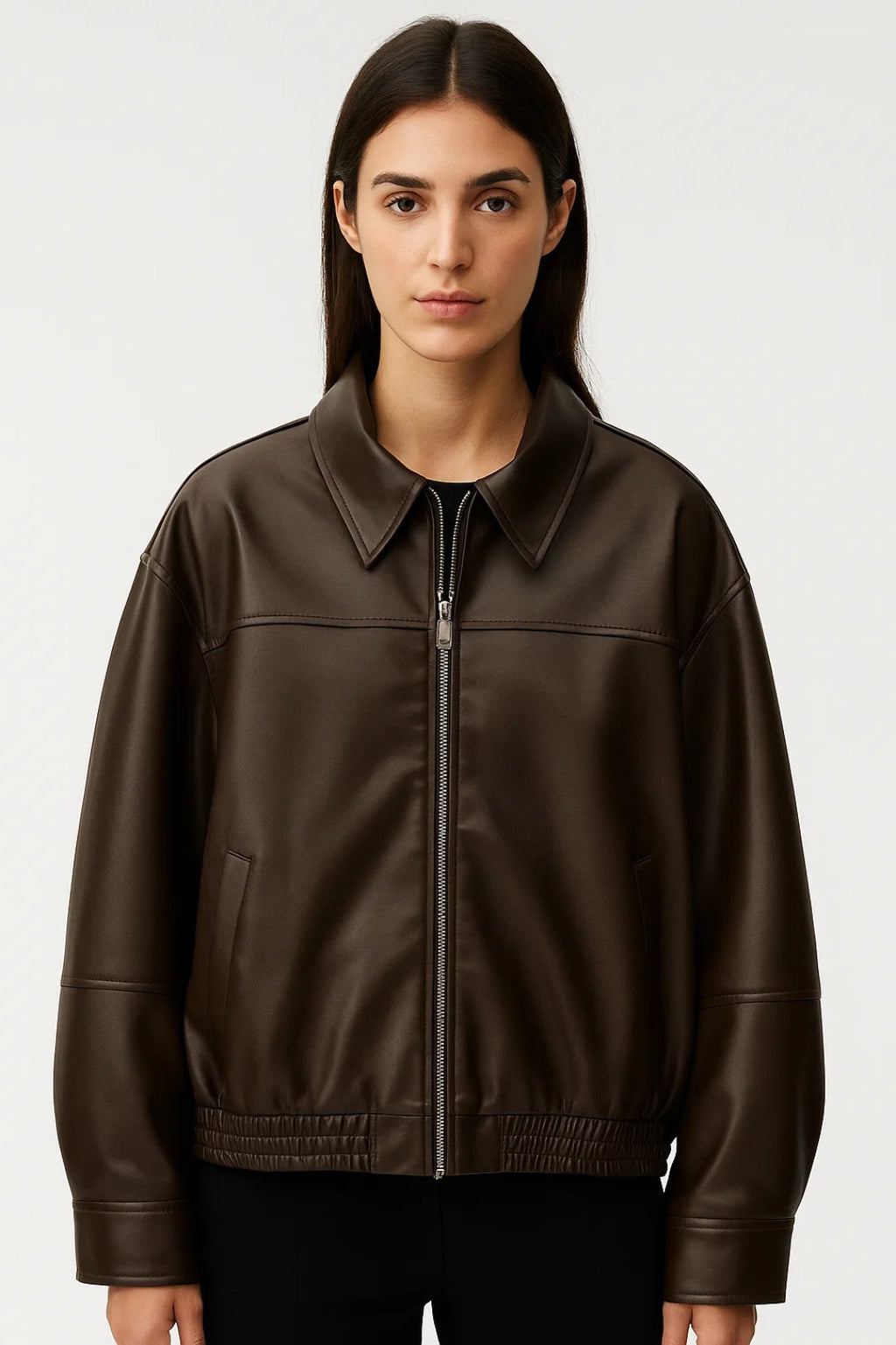 Elegante Damenjacke – Gemütlicher Kurzschnitt mit Reißverschluss