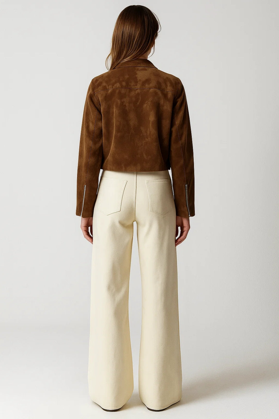 Stilvolle Wildlederjacke | Kurz geschnitten für den Herbst