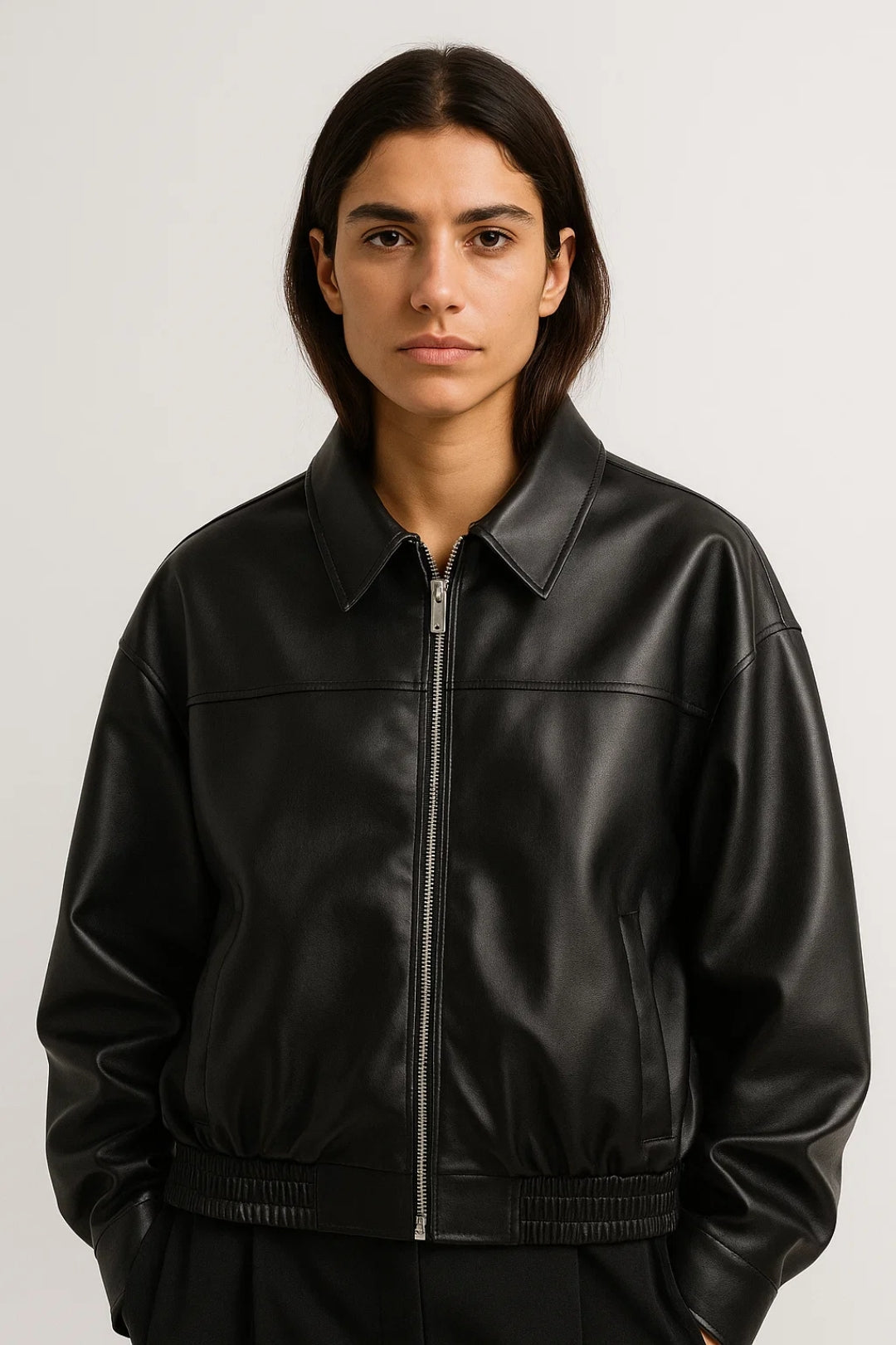 Elegante Damenjacke – Gemütlicher Kurzschnitt mit Reißverschluss