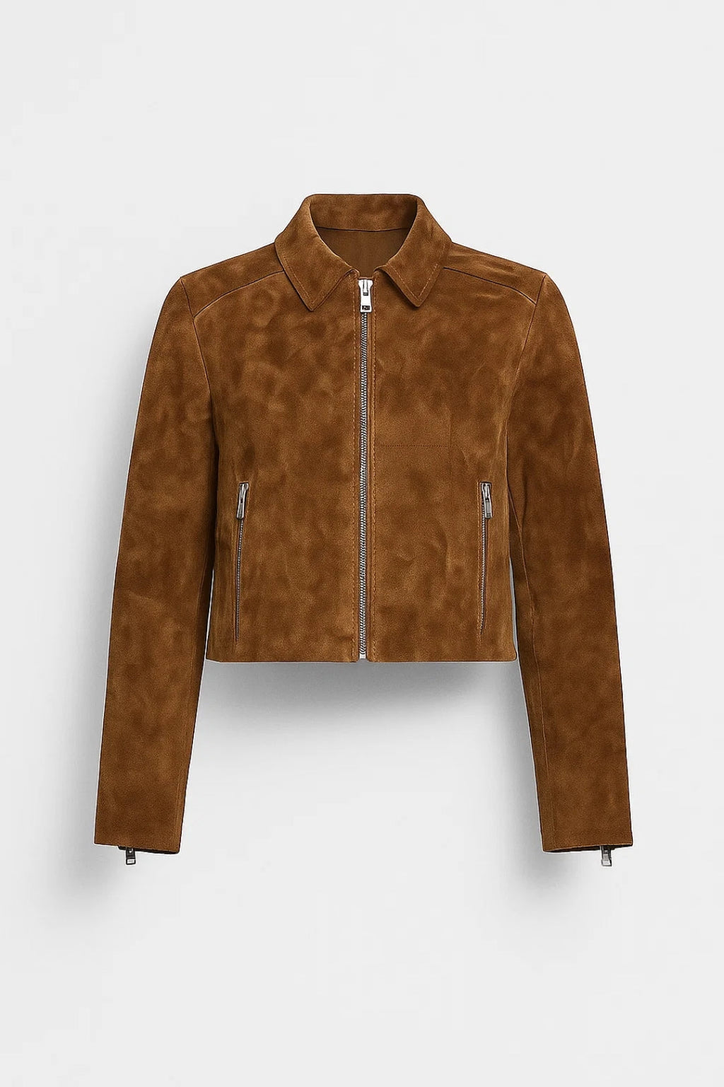 Stilvolle Wildlederjacke | Kurz geschnitten für den Herbst