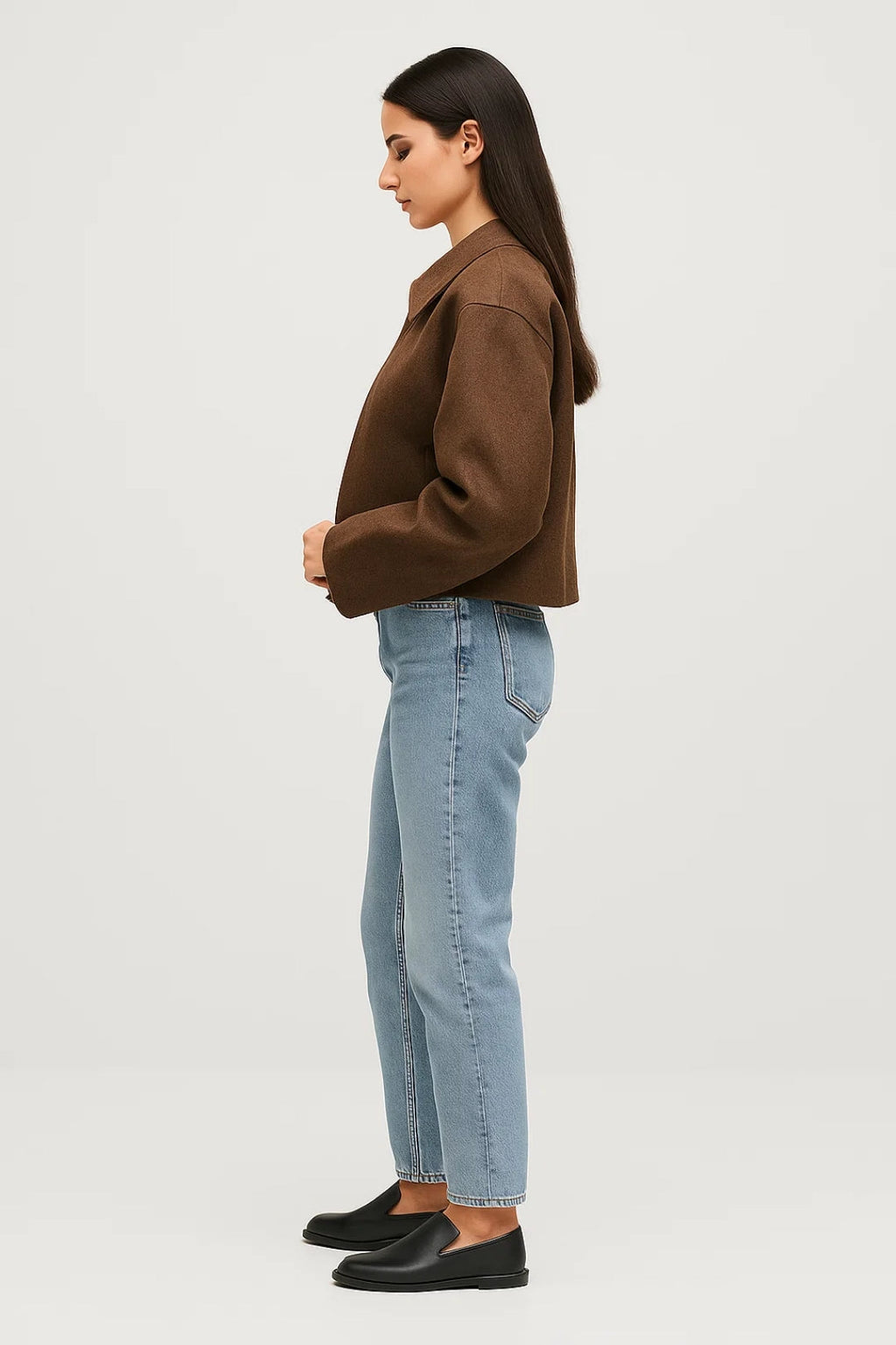 Gemütliche Kurzjacke – Weit geschnittenes, minimalistisches Design