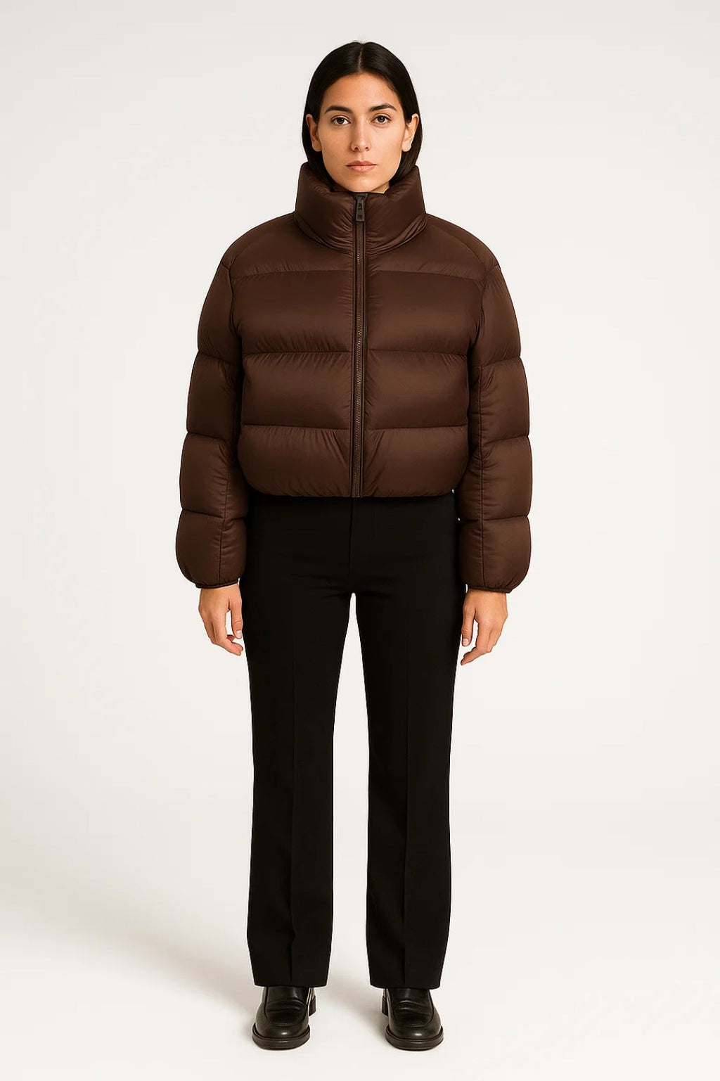 Wärmende Damen Steppjacke mit Stehkragen – Minimalistisch & Vielseitig