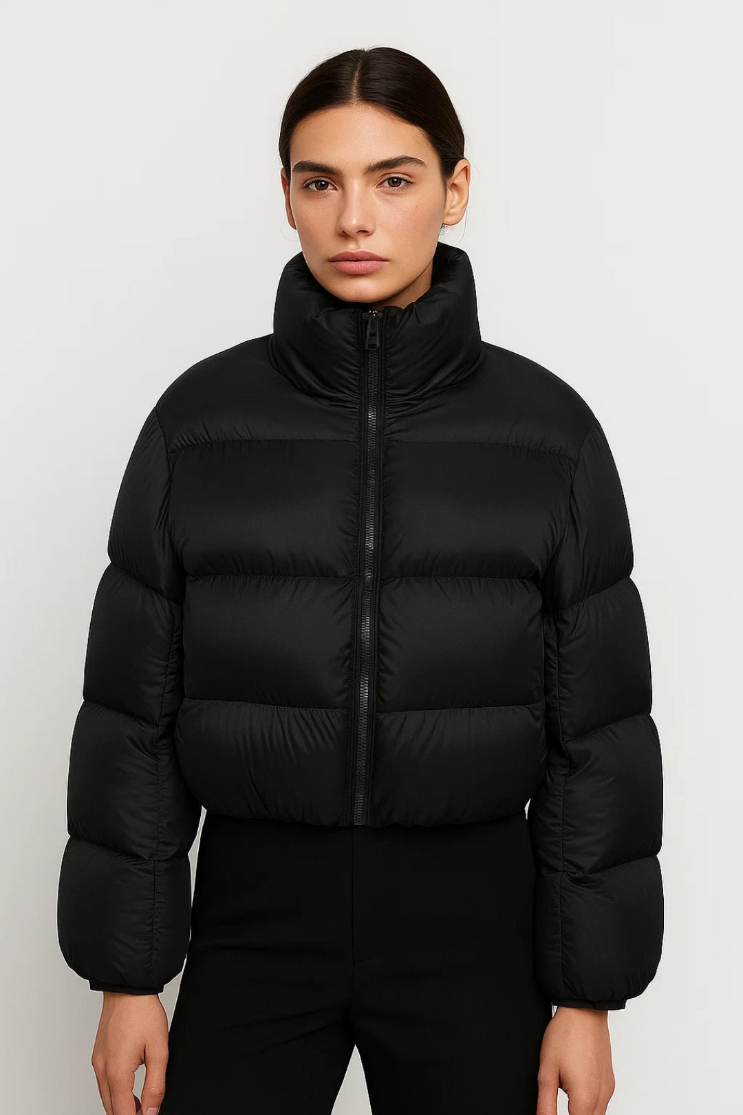 Wärmende Damen Steppjacke mit Stehkragen – Minimalistisch & Vielseitig