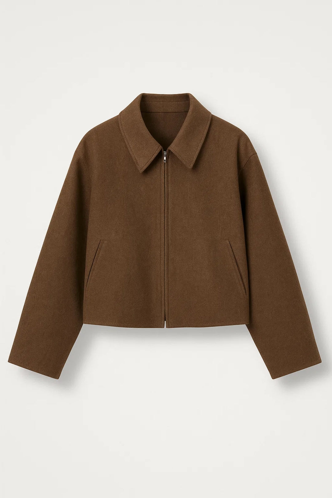 Gemütliche Kurzjacke – Weit geschnittenes, minimalistisches Design