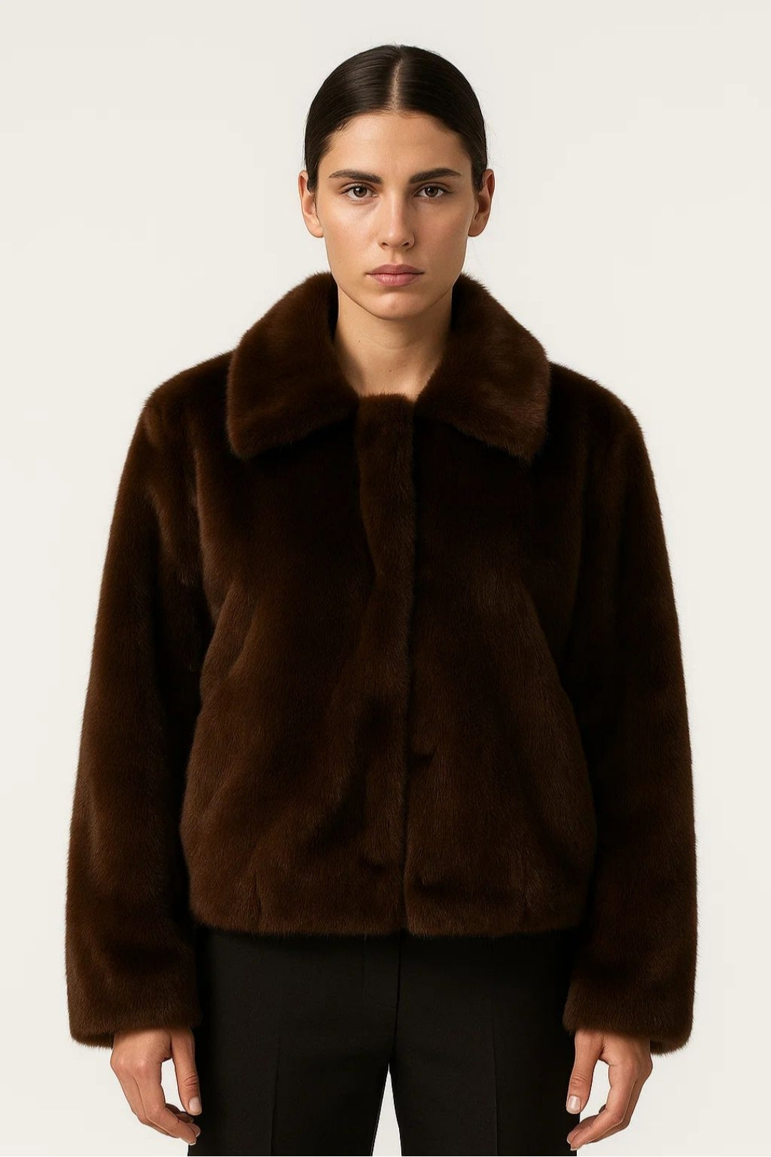 Elegante Kunstfelljacke in Braun – Weich und Gemütlich für Herbst/Winter