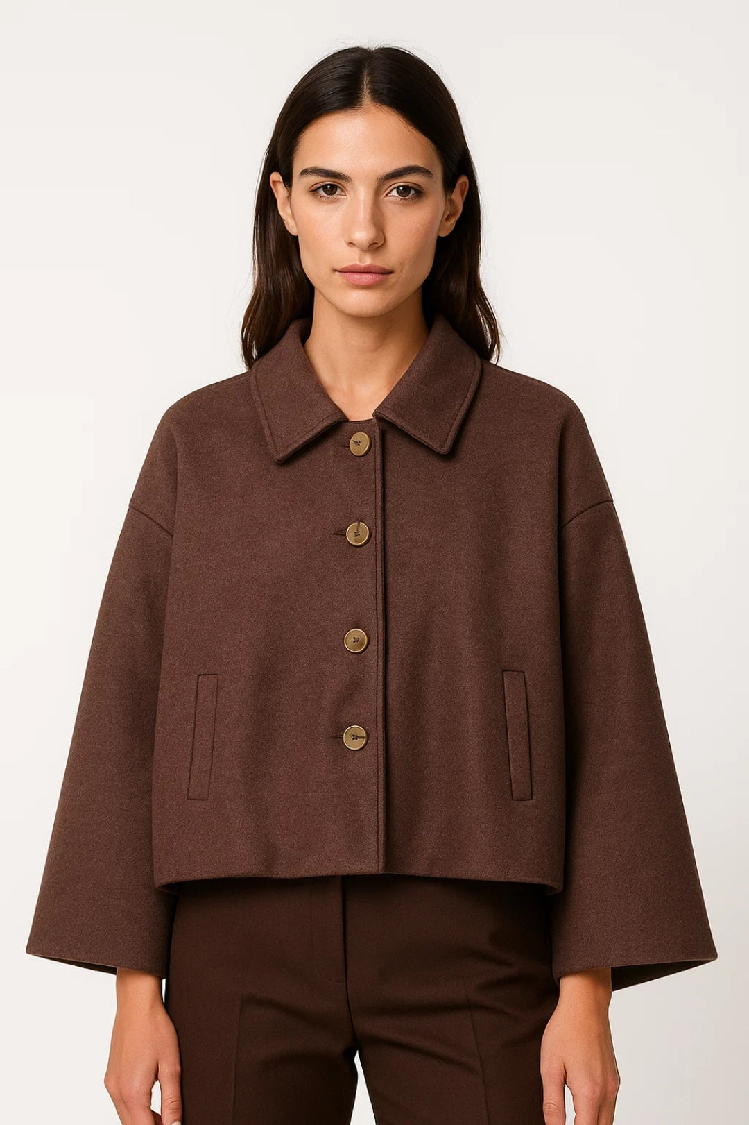 Stilvolle Kurzjacke mit Hemdkragen – Eleganter Look für jeden Anlass