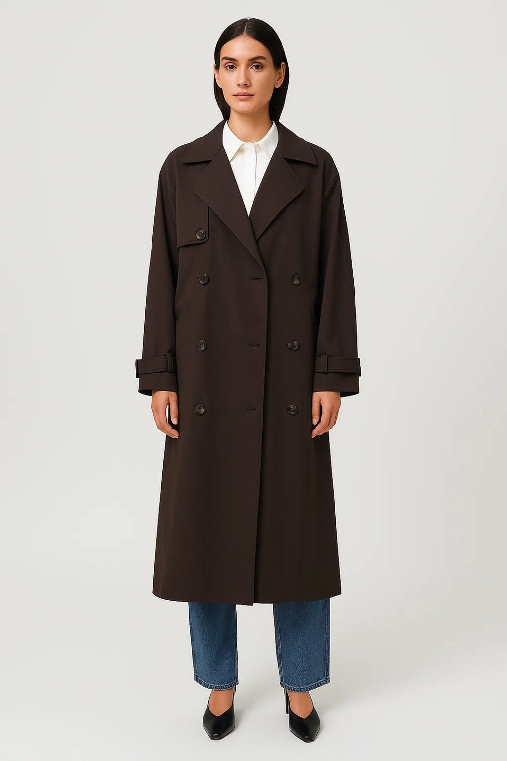 Eleganter Damen Trenchmantel | Zweireihiger Gürtelverschluss | Klassisch & Praktisch