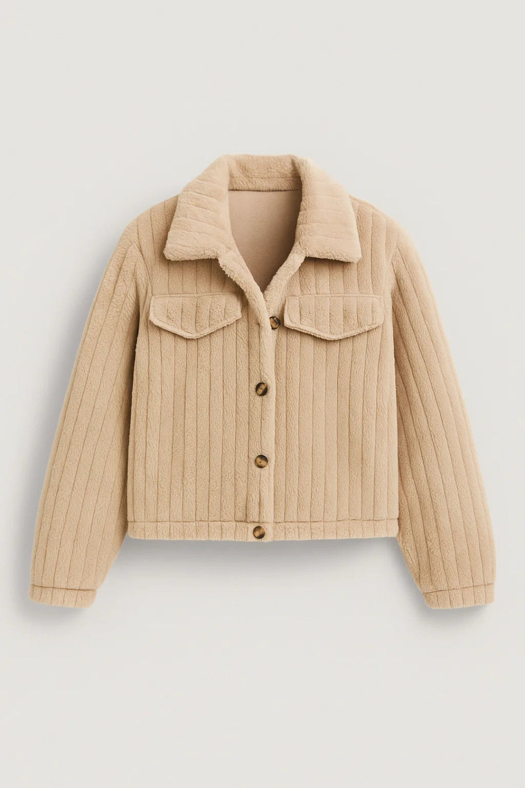 Gemütliche Kurzjacke | Weiches Design mit Knöpfen für lässige Outfits