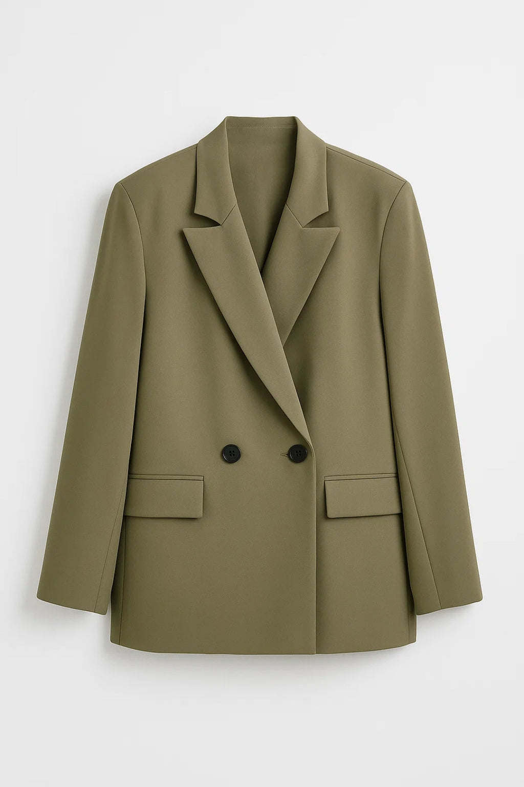 Eleganter Langer Blazer | Zweireihiger Schnitt mit Reverskragen