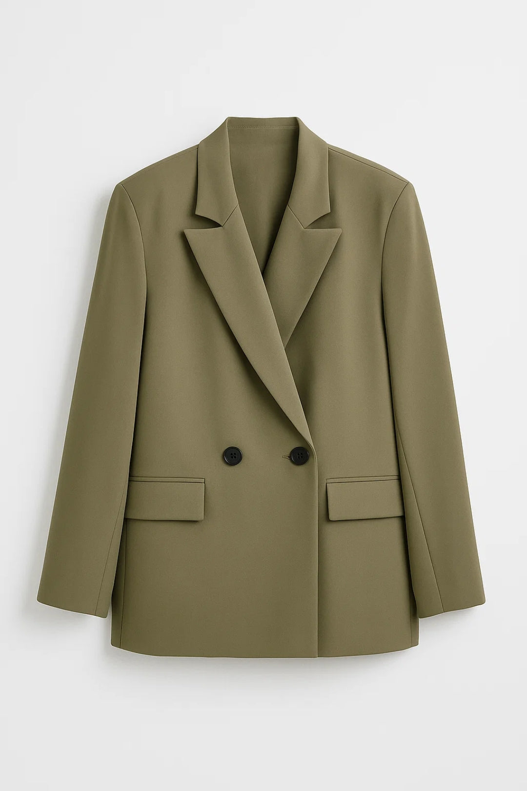 Eleganter Langer Blazer | Zweireihiger Schnitt mit Reverskragen