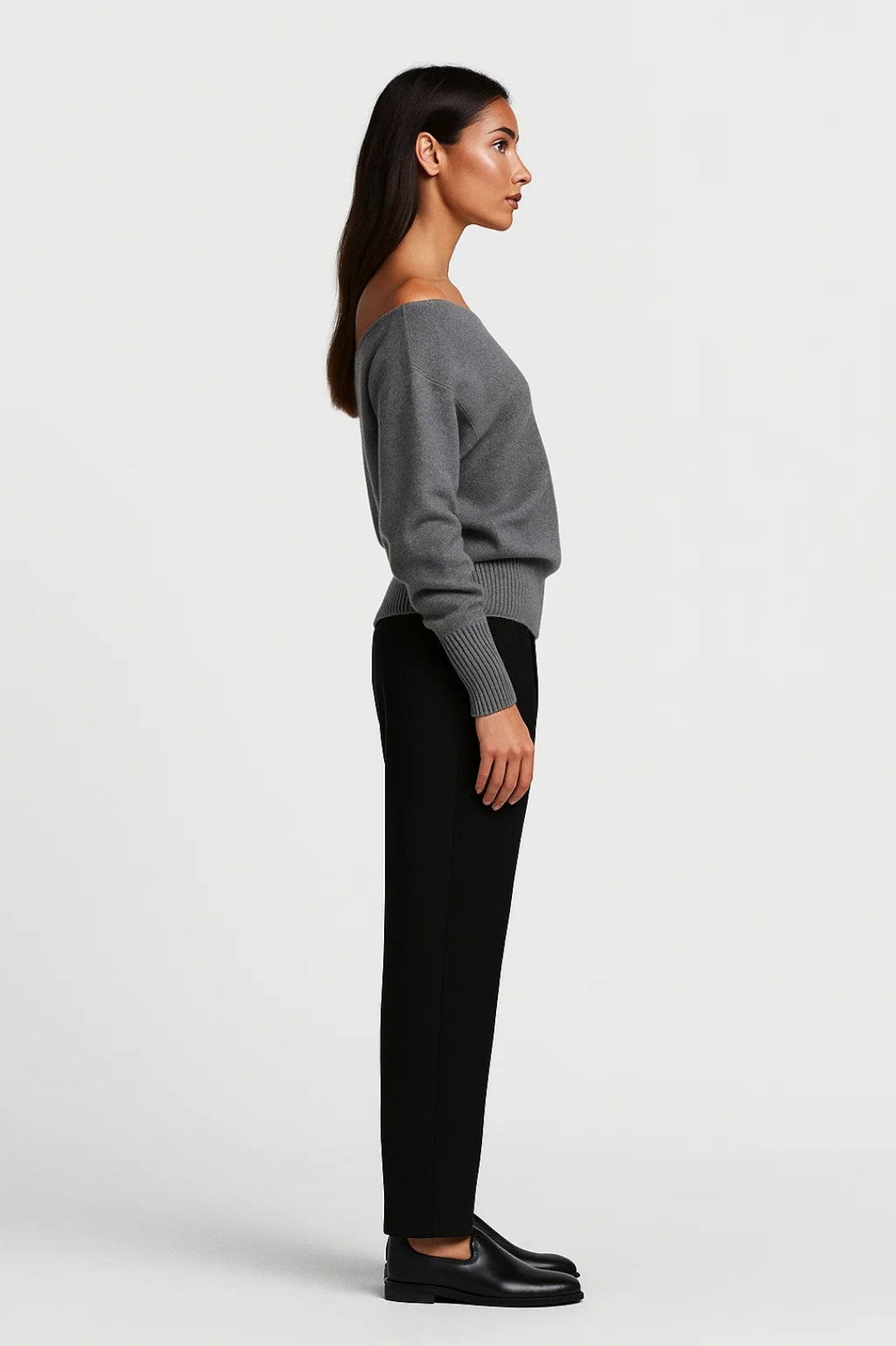 Eleganter Pullover | Asymmetrischer Ausschnitt mit Schulterdetail