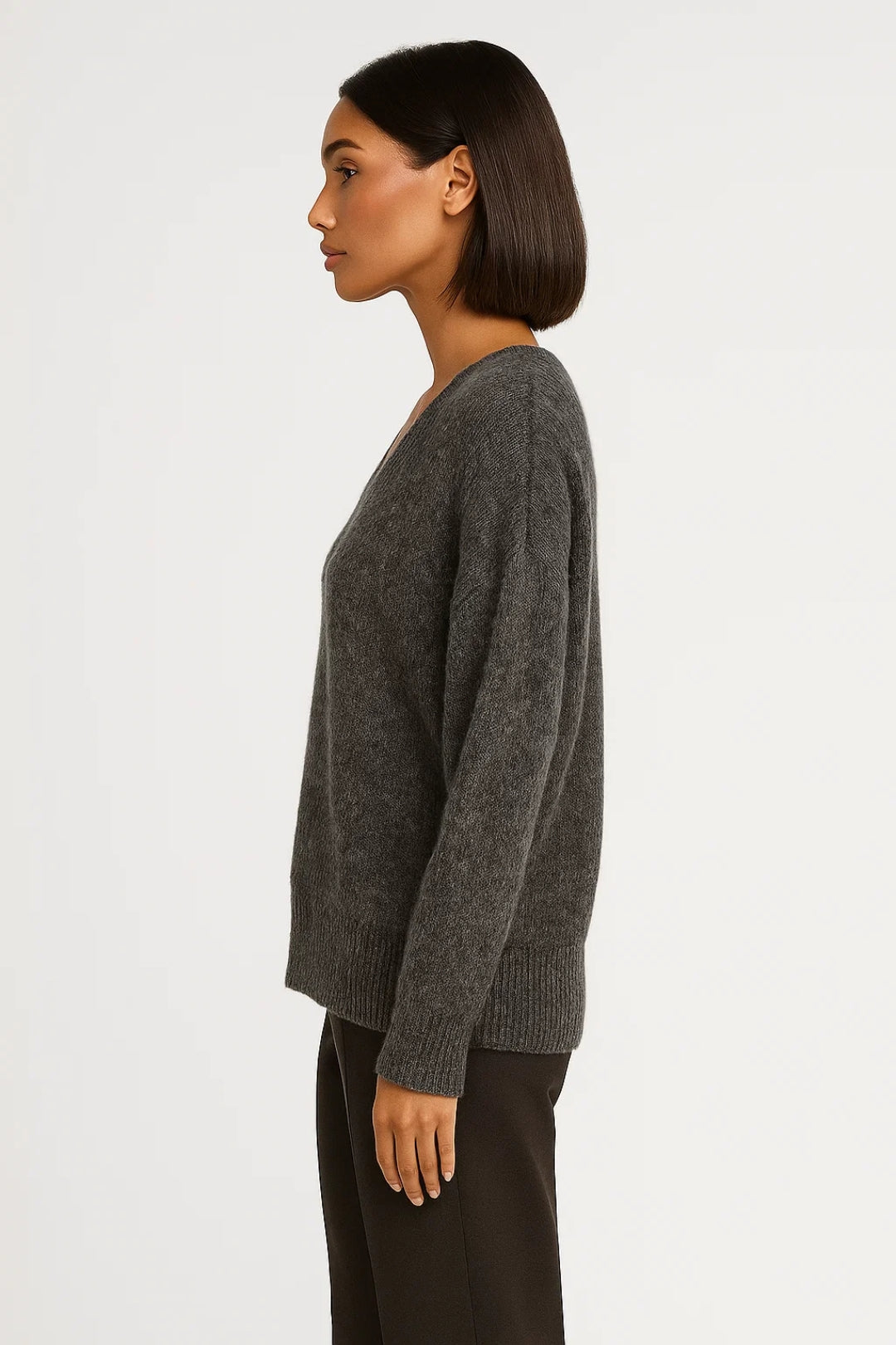 Gemütlicher Pullover | V-Ausschnitt & Lockere Passform | Zeitlos Eleganz