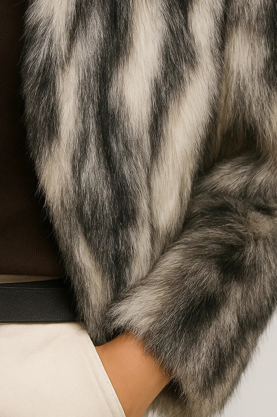 Eleganter Kurzmantel für Damen – Gemütlich mit Kunstfelloptik