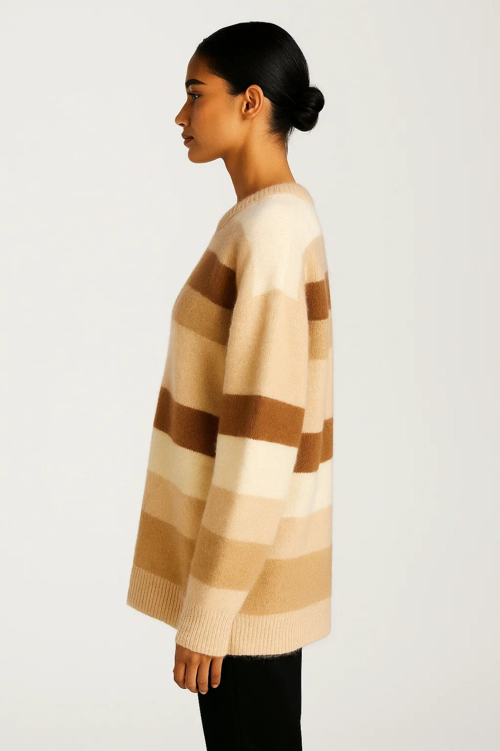 Gemütlicher Pullover | Breite Streifen & Rundhalsausschnitt | Moderner Chic