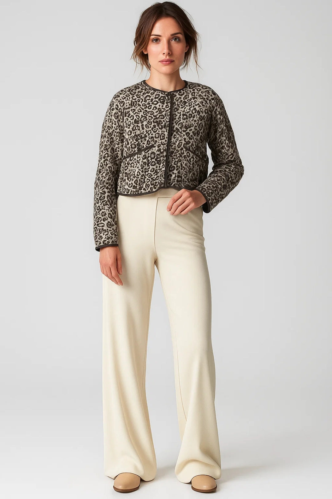 Stylische Herbstjacke mit Panterprint – Gemütlich gefüttert für jeden Anlass